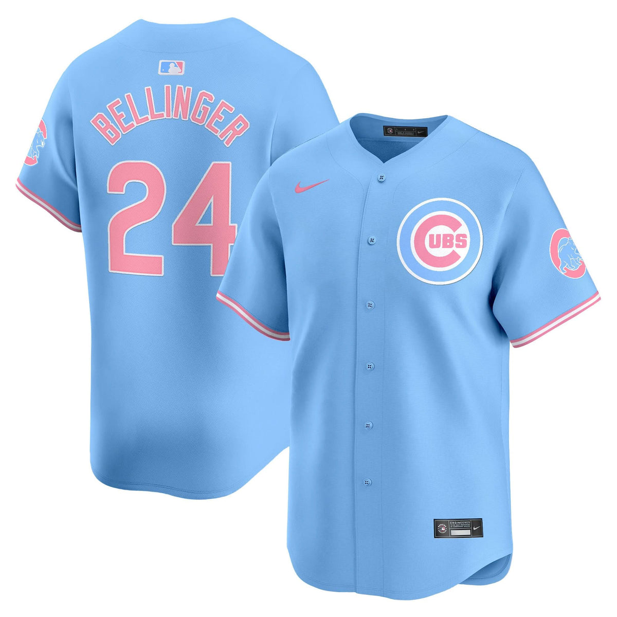 Chicago Cubs Bubblegum Pink Vapor Premier Limited Jersey - Stitched