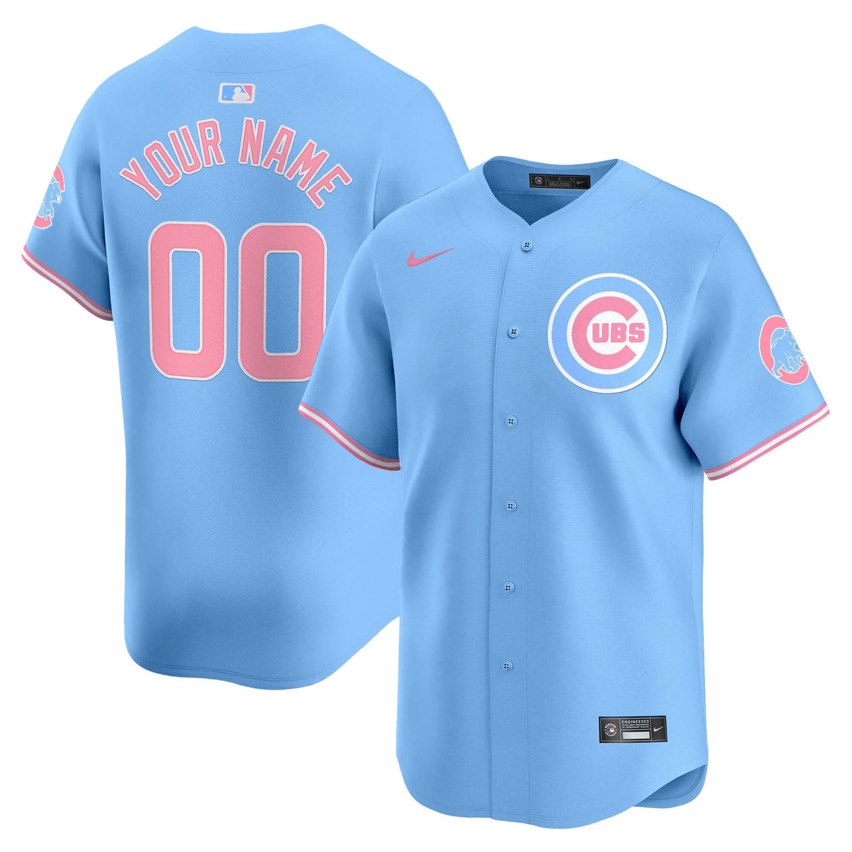 Chicago Cubs Bubblegum Pink Vapor Premier Limited Custom Jersey - Stitched
