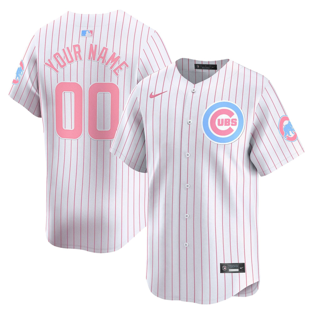 Chicago Cubs Bubblegum Pink Vapor Premier Limited Custom Jersey - Stitched