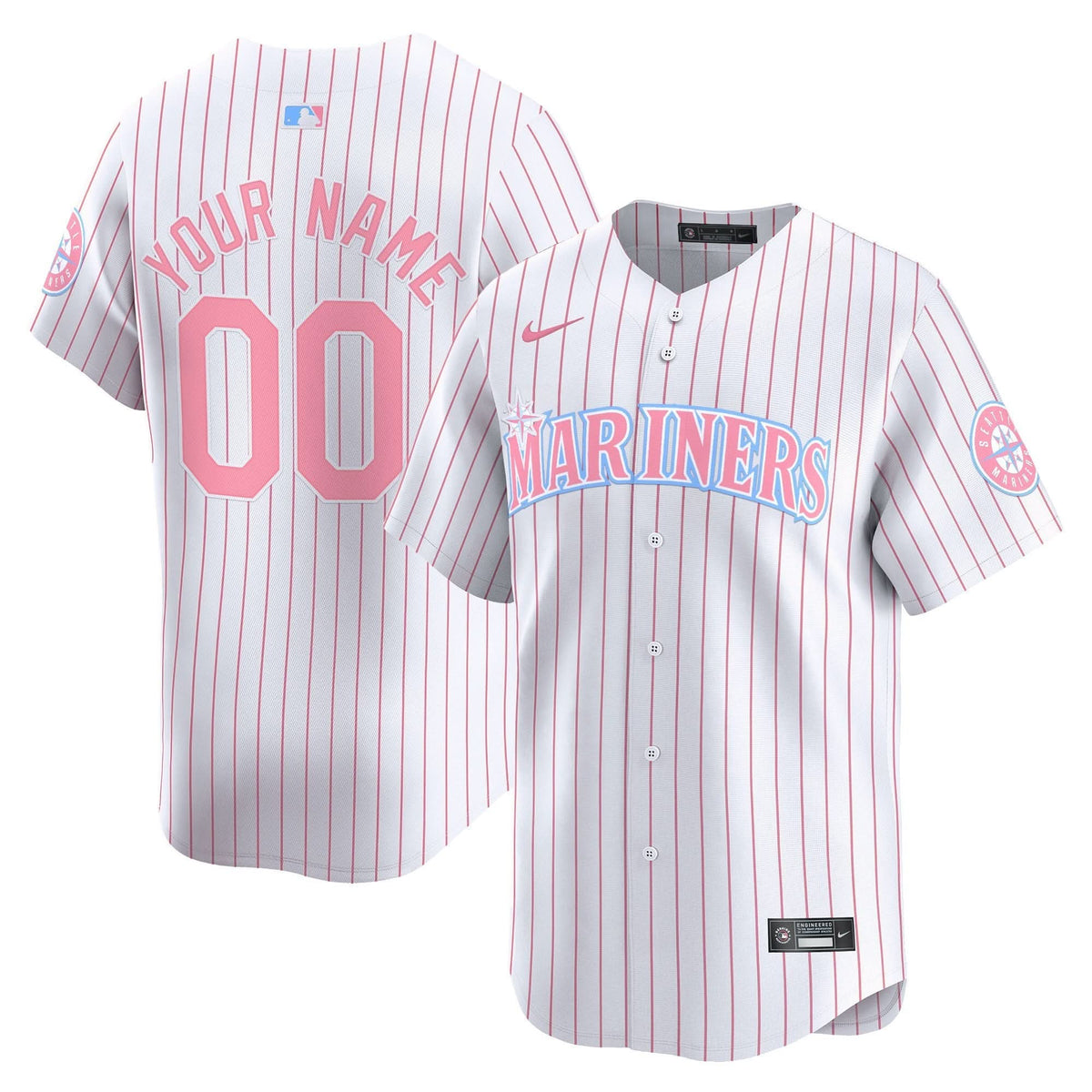 Seattle Mariners Bubblegum Pink Vapor Premier Limited Custom Jersey - Stitched