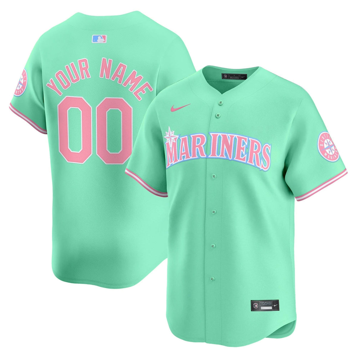 Seattle Mariners Bubblegum Pink Vapor Premier Limited Custom Jersey - Stitched