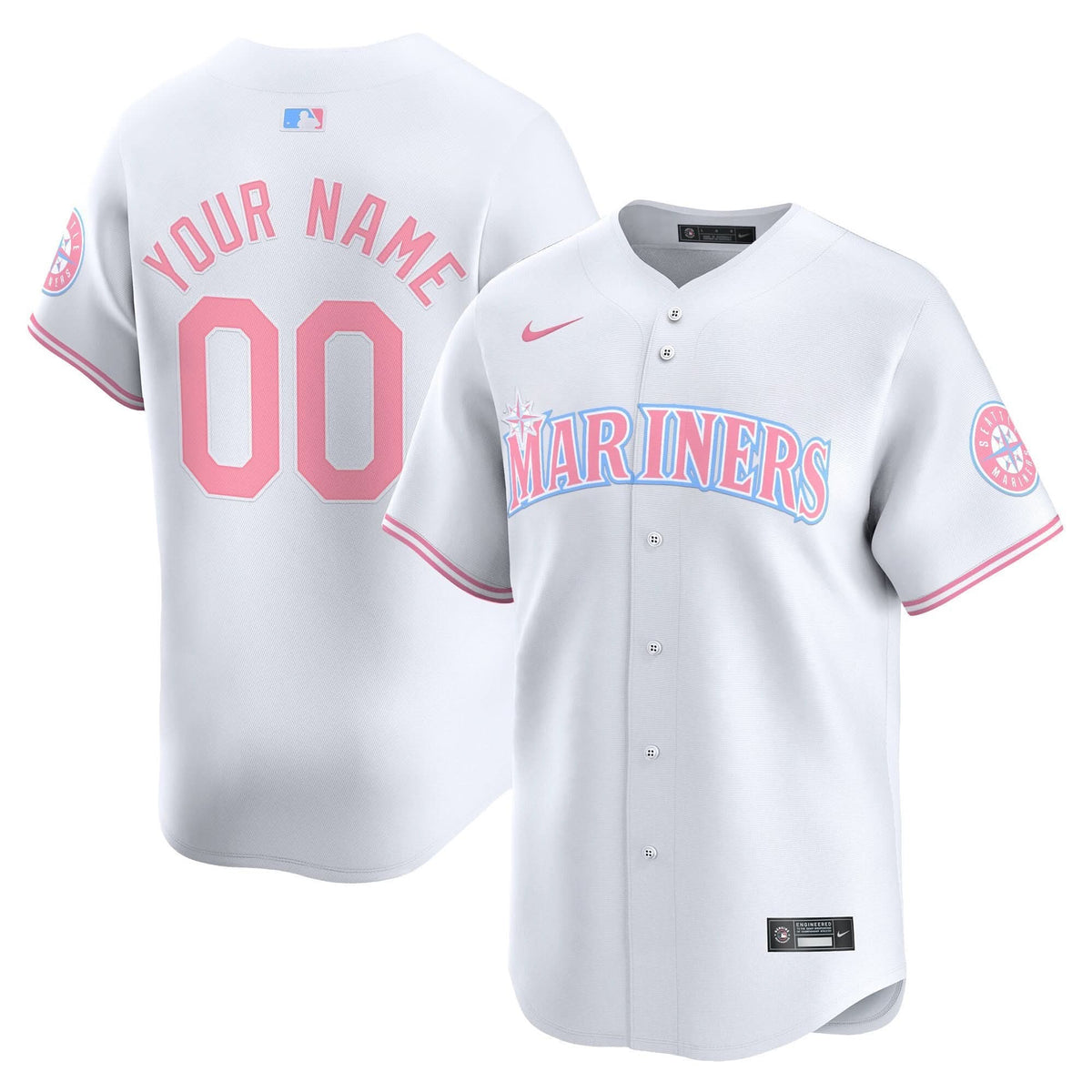 Seattle Mariners Bubblegum Pink Vapor Premier Limited Custom Jersey - Stitched