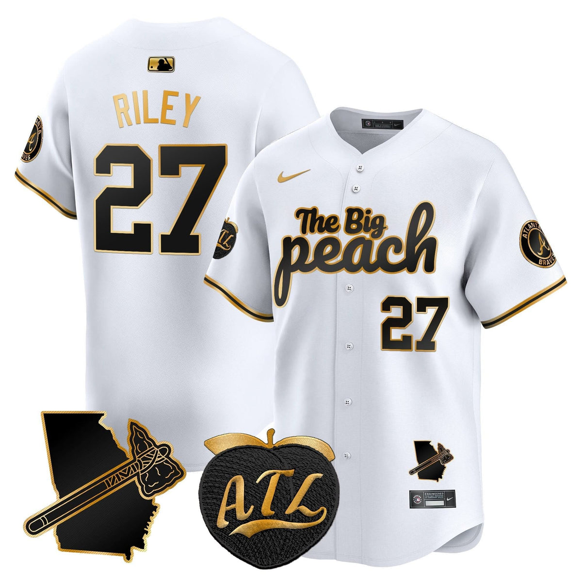 Atlanta Braves The Big Peach Vapor Premier Limited Jersey V3 - Stitched
