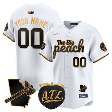 Atlanta Braves The Big Peach Vapor Premier Limited Custom Jersey V3 - Stitched-Cuztomshoes