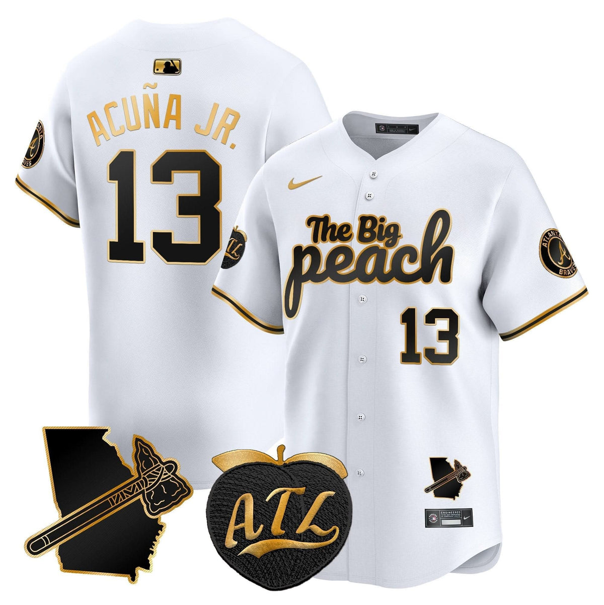 Atlanta Braves The Big Peach Vapor Premier Limited Jersey V3 - Stitched