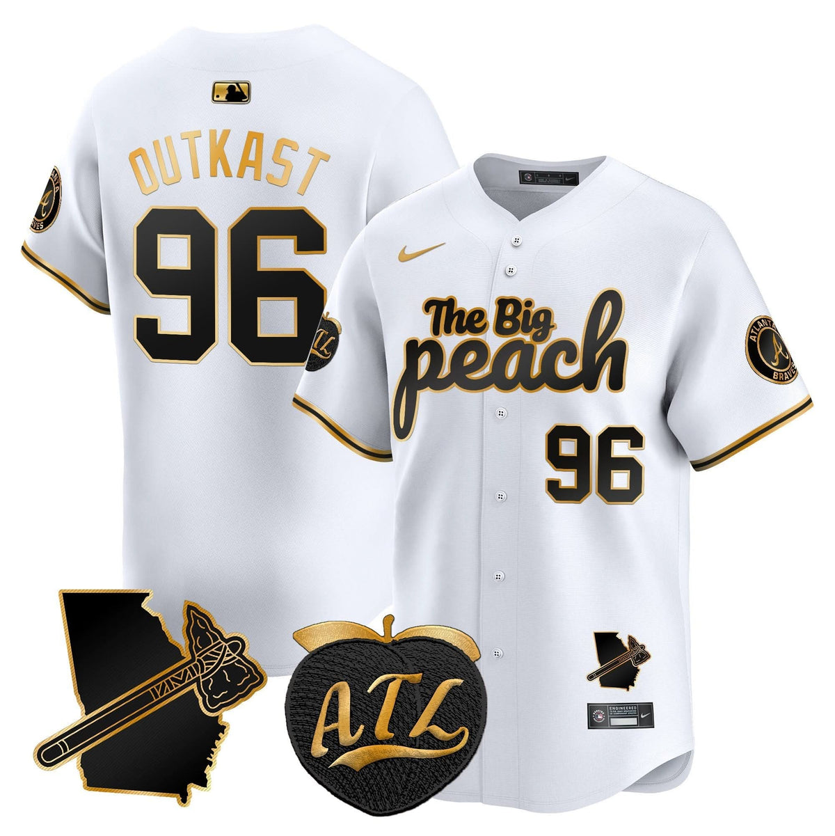 Atlanta Braves The Big Peach Vapor Premier Limited Jersey V3 - Stitched