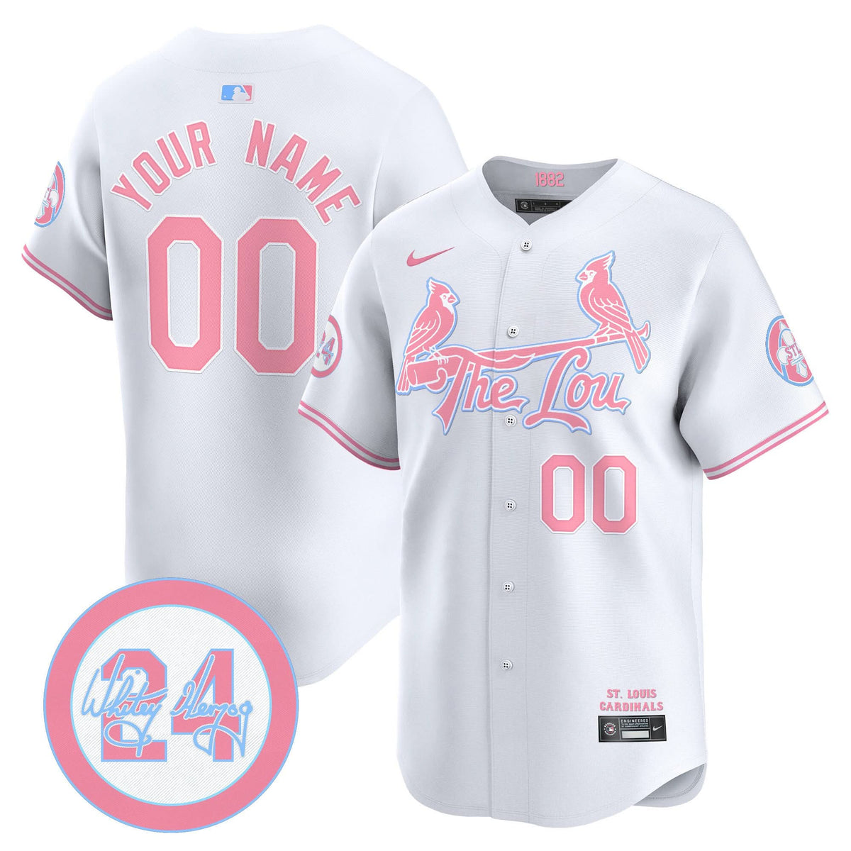 St. Louis Cardinals Bubblegum Pink Vapor Premier Limited Custom Jersey - Stitched