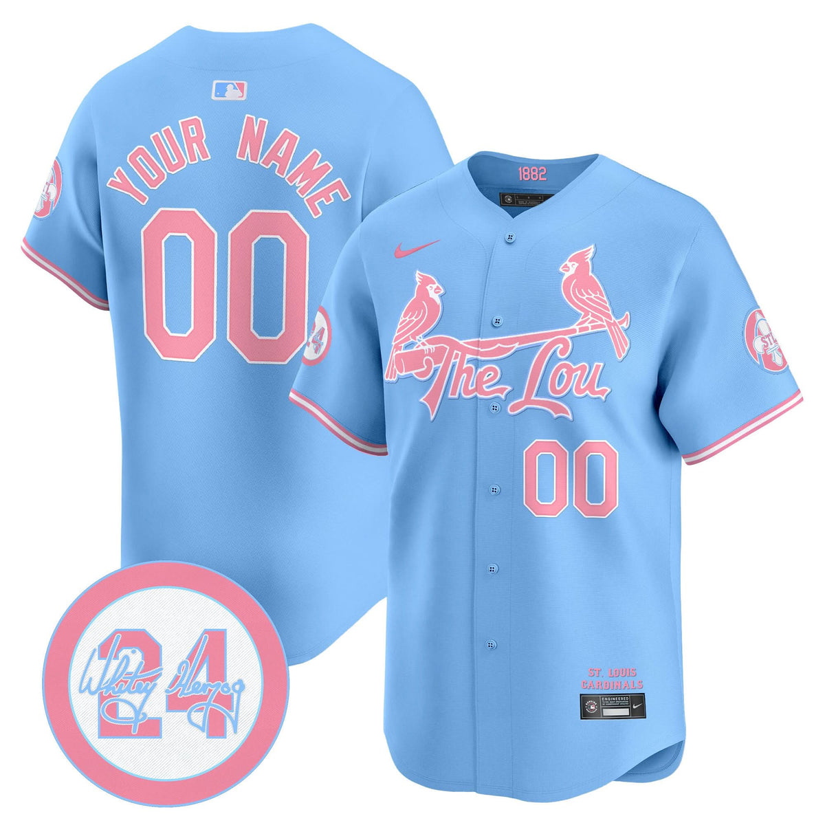 St. Louis Cardinals Bubblegum Pink Vapor Premier Limited Custom Jersey - Stitched