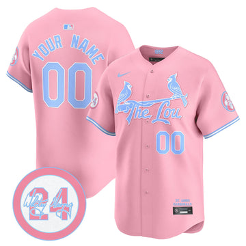 St. Louis Cardinals Bubblegum Pink Vapor Premier Limited Custom Jersey - Stitched