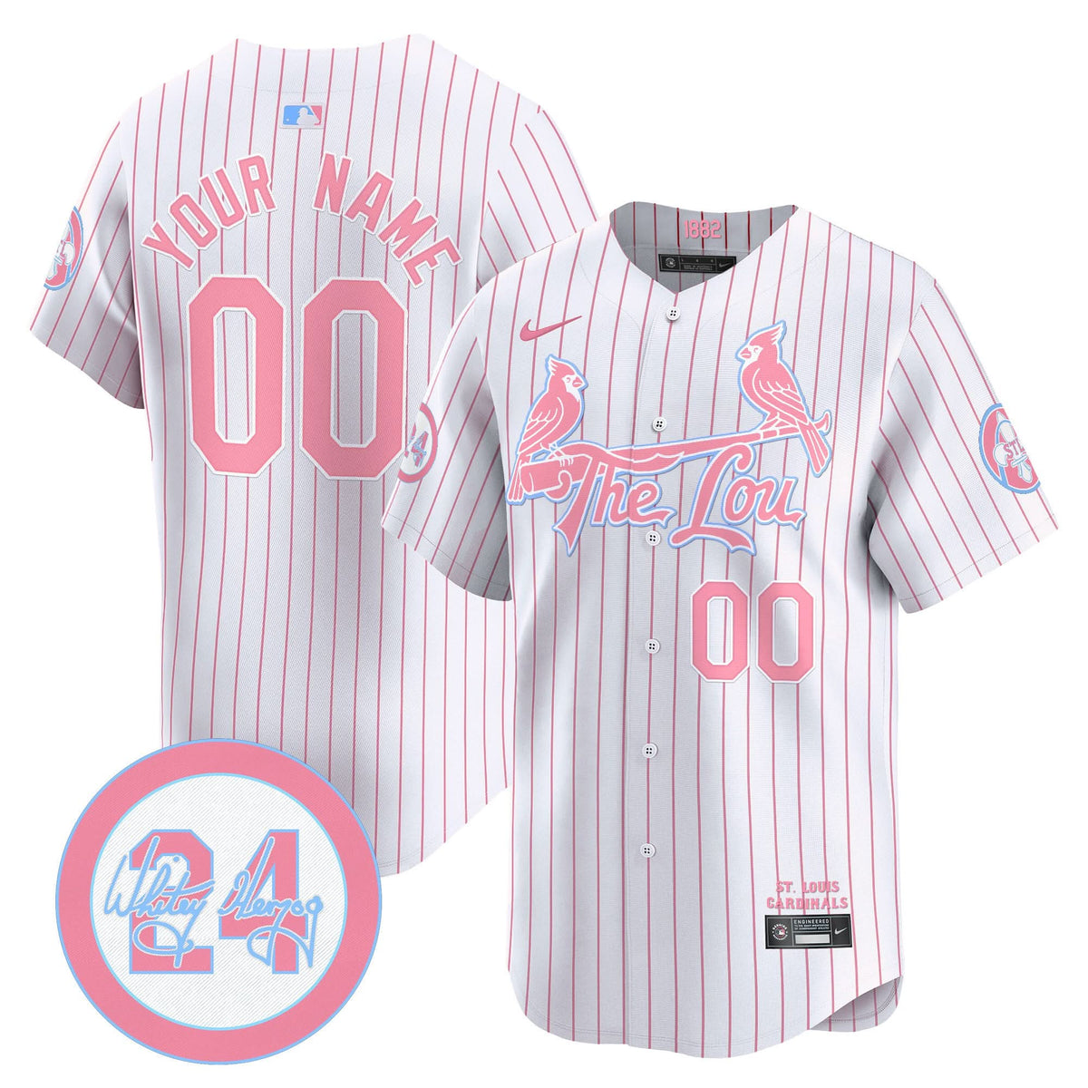St. Louis Cardinals Bubblegum Pink Vapor Premier Limited Custom Jersey - Stitched
