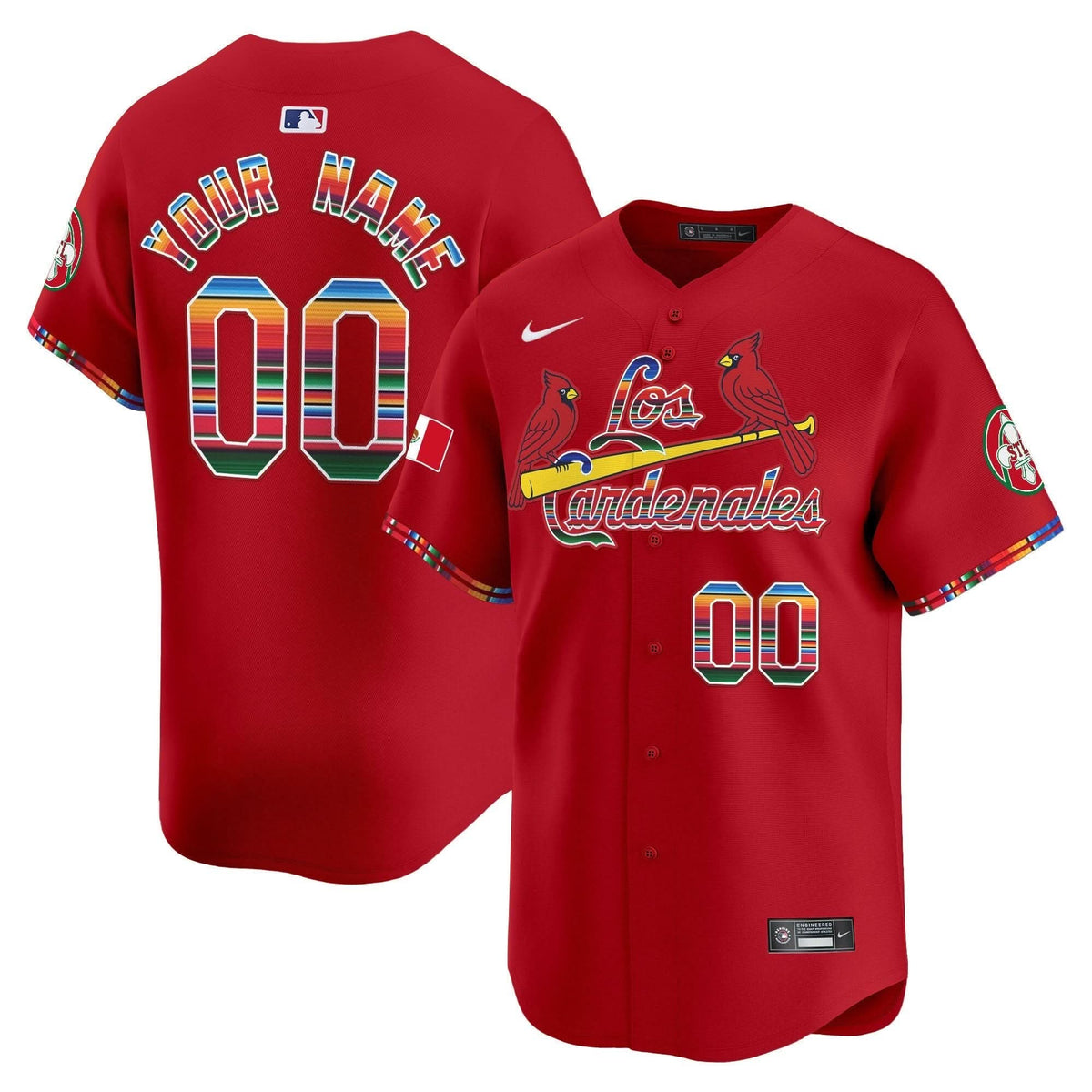 St. Louis Cardinals Fiesta Cardenales Vapor Premier Limited Custom Jersey - Stitched