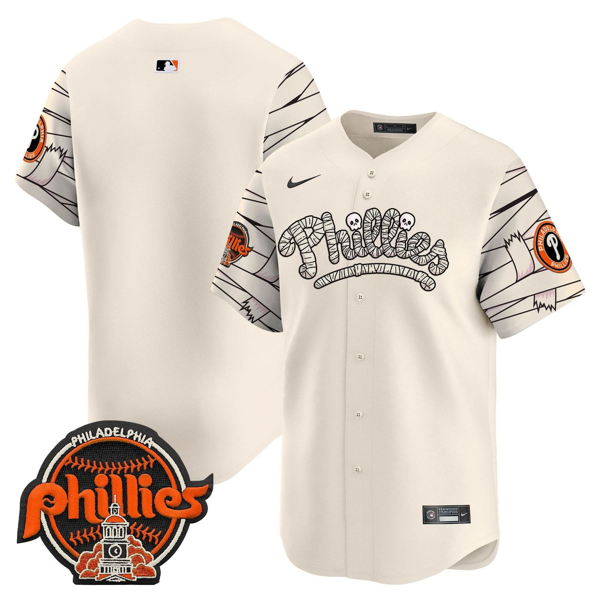 Philadelphia Phillies Halloween Vapor Premier Limited Jersey V2 - Stitched