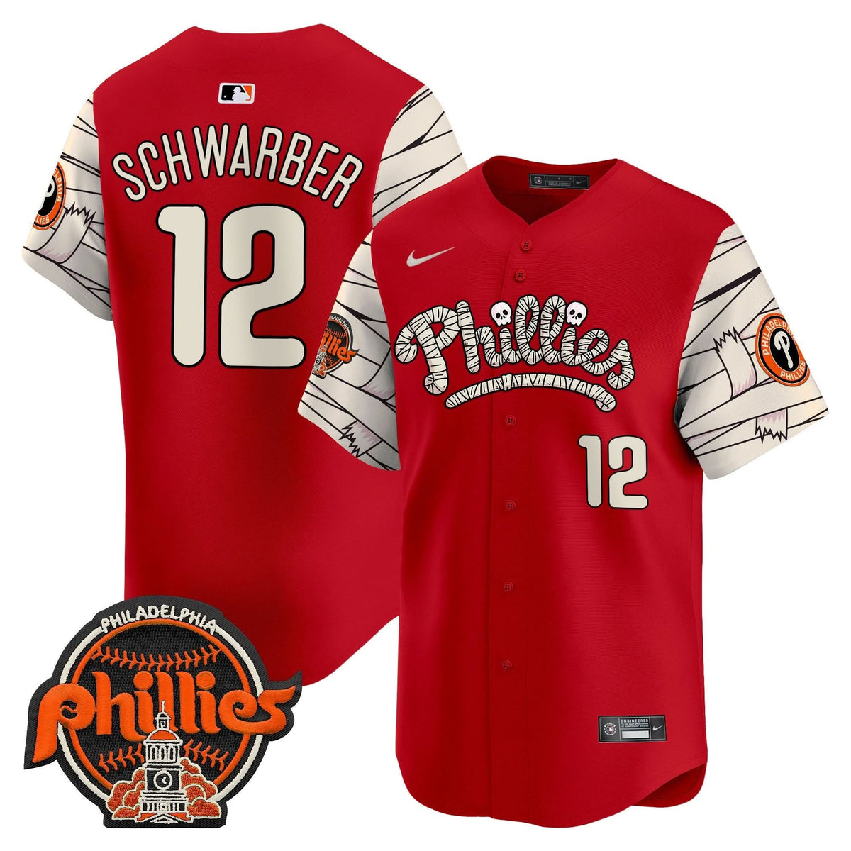 Philadelphia Phillies Halloween Vapor Premier Limited Jersey V2 - Stitched
