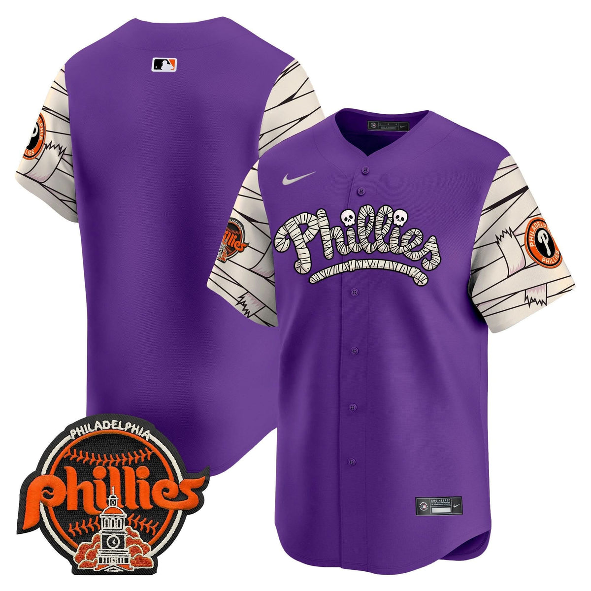 Philadelphia Phillies Halloween Vapor Premier Limited Jersey V2 - Stitched