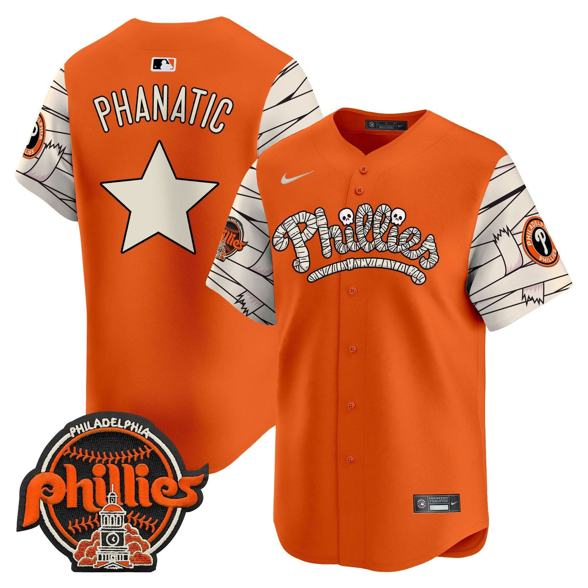 Philadelphia Phillies Halloween Vapor Premier Limited Jersey V2 - Stitched