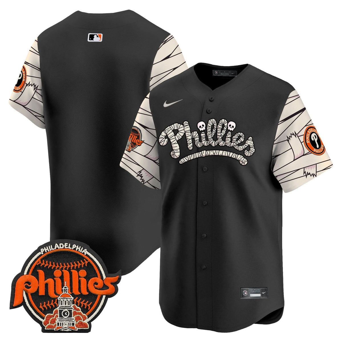 Philadelphia Phillies Halloween Vapor Premier Limited Jersey V2 - Stitched