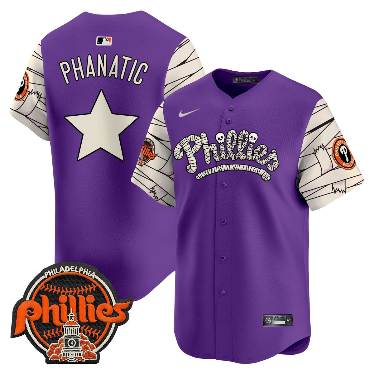 Philadelphia Phillies Halloween Vapor Premier Limited Jersey V2 - Stitched
