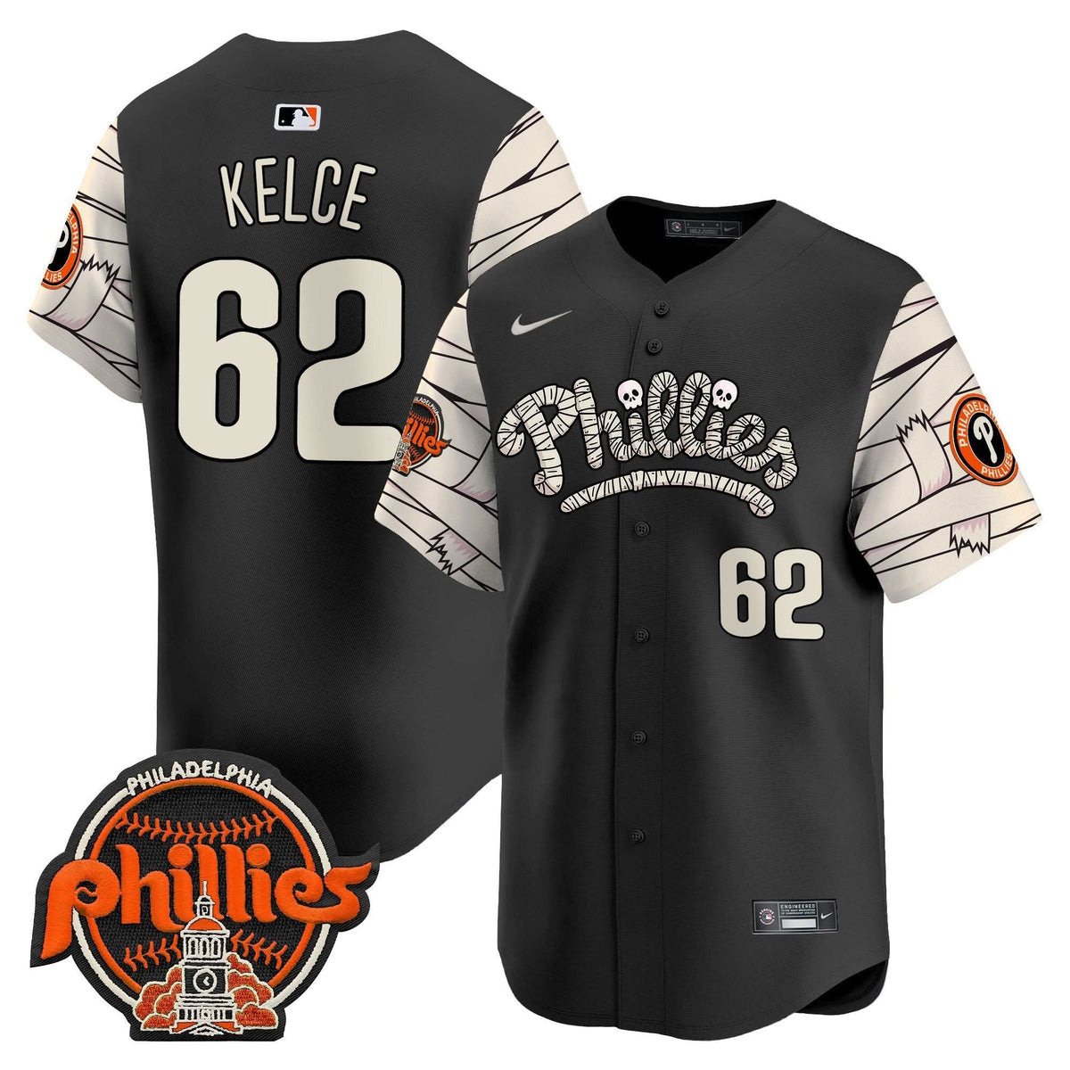 Philadelphia Phillies Halloween Vapor Premier Limited Jersey V2 - Stitched
