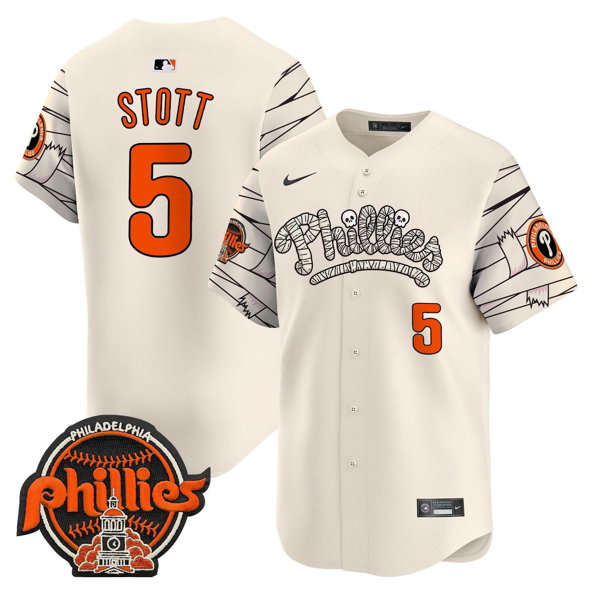 Philadelphia Phillies Halloween Vapor Premier Limited Jersey V2 - Stitched