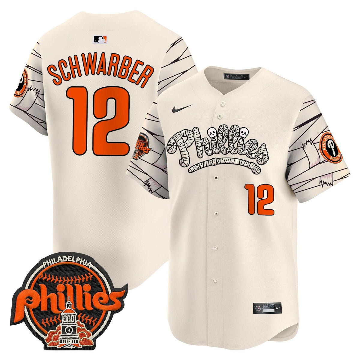 Philadelphia Phillies Halloween Vapor Premier Limited Jersey V2 - Stitched