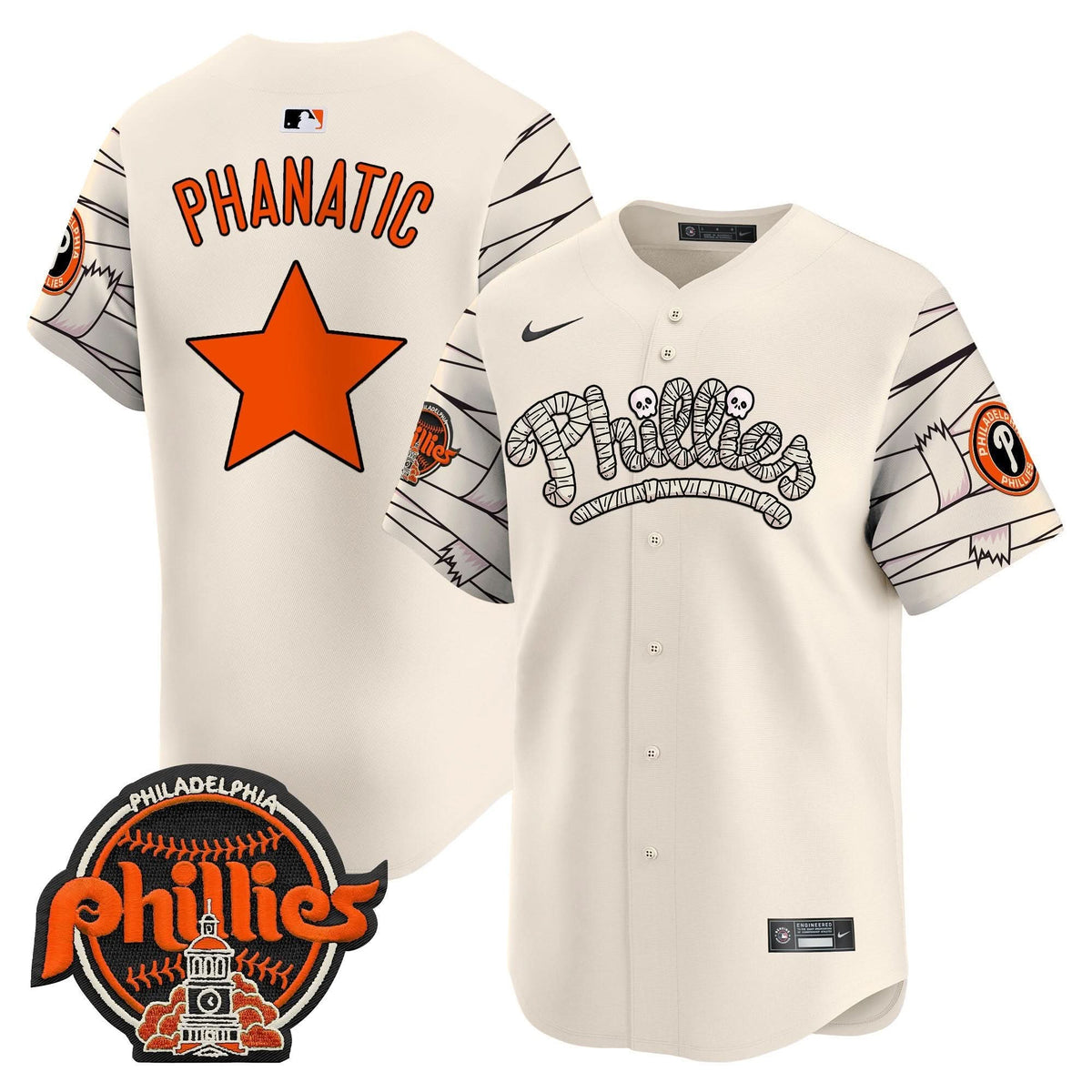 Philadelphia Phillies Halloween Vapor Premier Limited Jersey V2 - Stitched