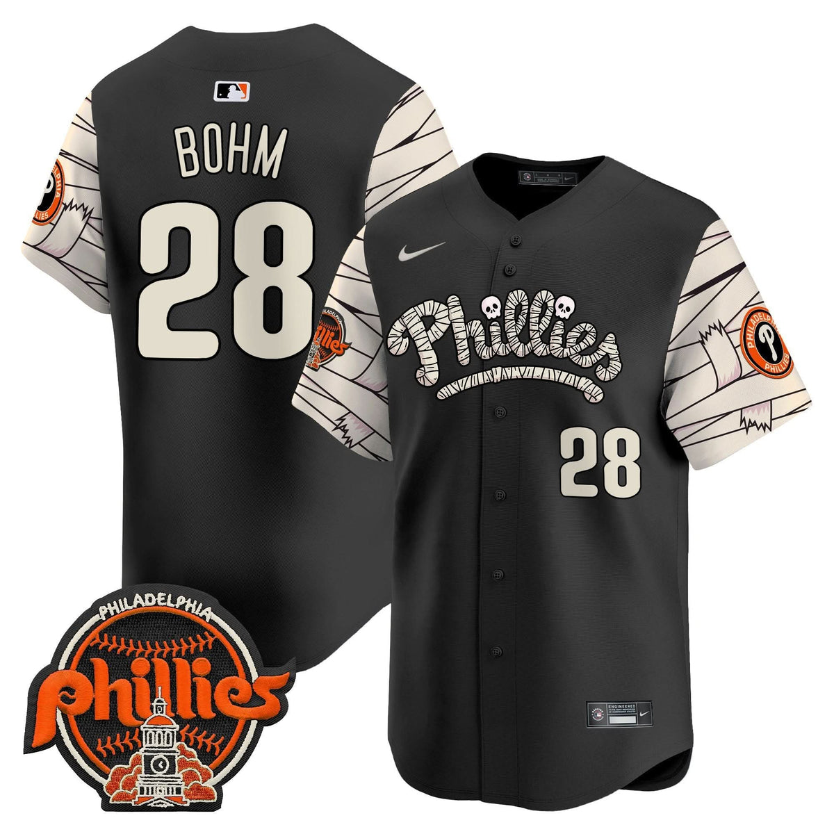 Philadelphia Phillies Halloween Vapor Premier Limited Jersey V2 - Stitched
