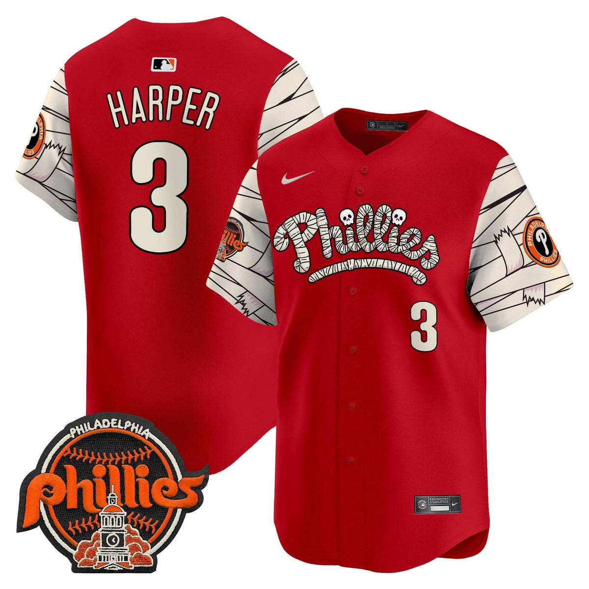 Philadelphia Phillies Halloween Vapor Premier Limited Jersey V2 - Stitched