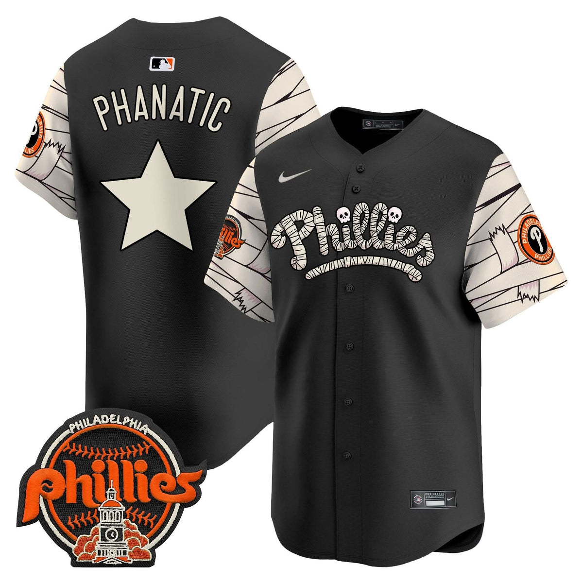 Philadelphia Phillies Halloween Vapor Premier Limited Jersey V2 - Stitched