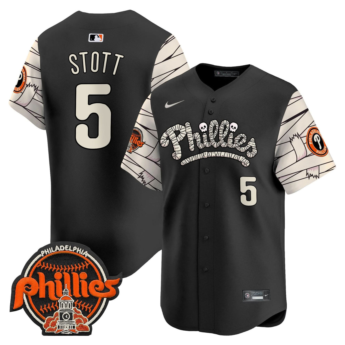 Philadelphia Phillies Halloween Vapor Premier Limited Jersey V2 - Stitched