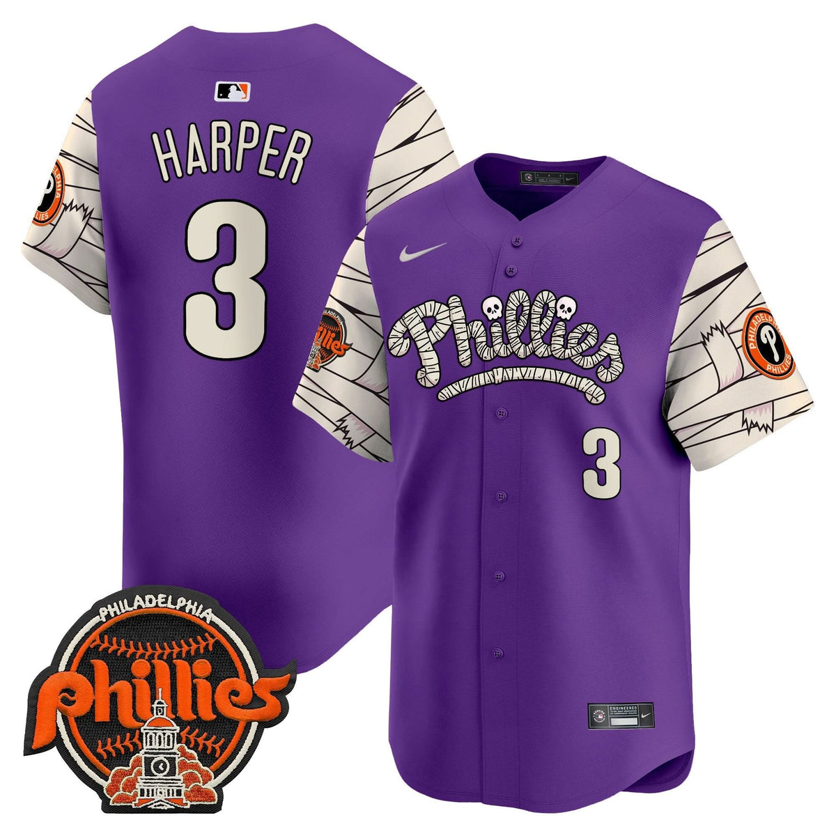 Philadelphia Phillies Halloween Vapor Premier Limited Jersey V2 - Stitched