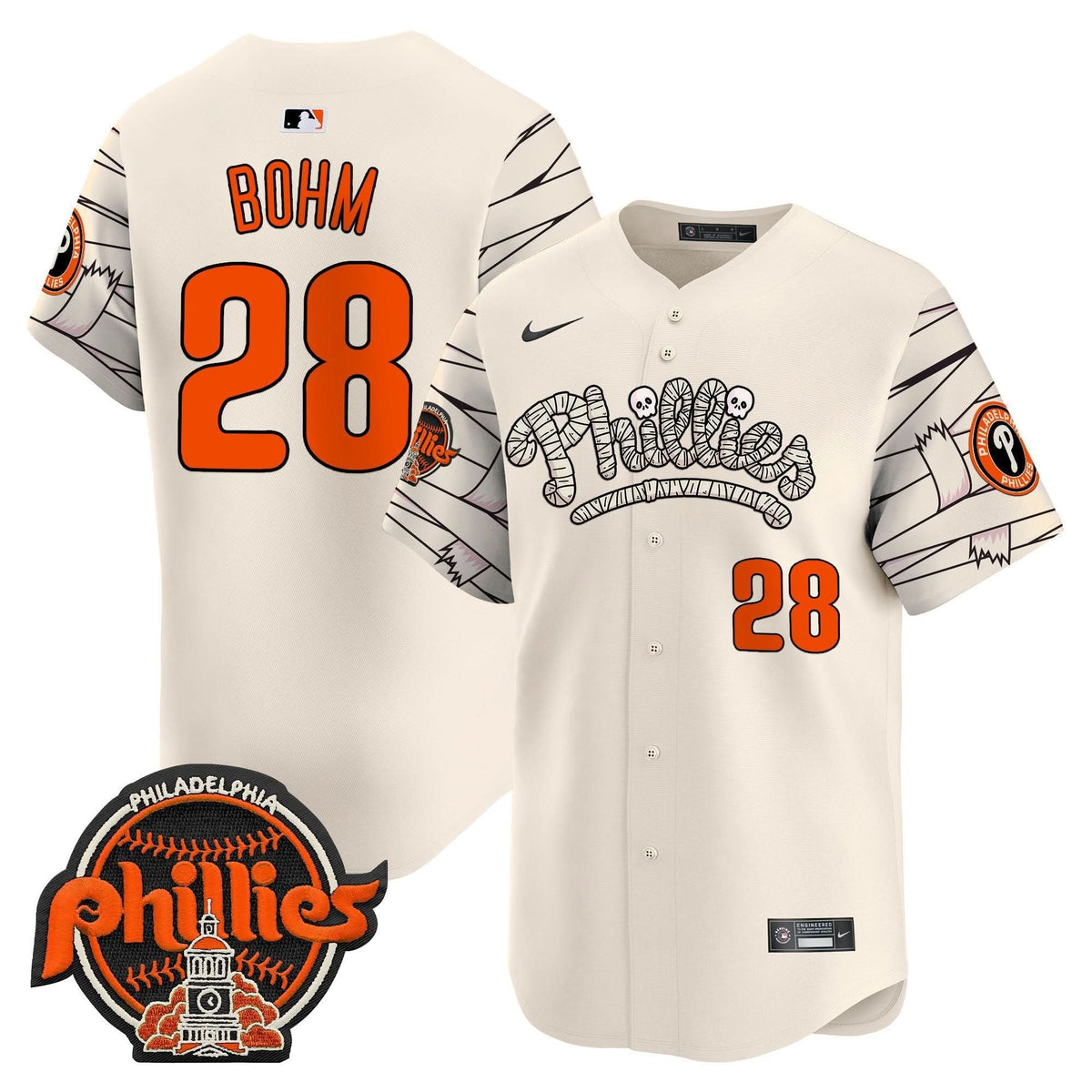 Philadelphia Phillies Halloween Vapor Premier Limited Jersey V2 - Stitched