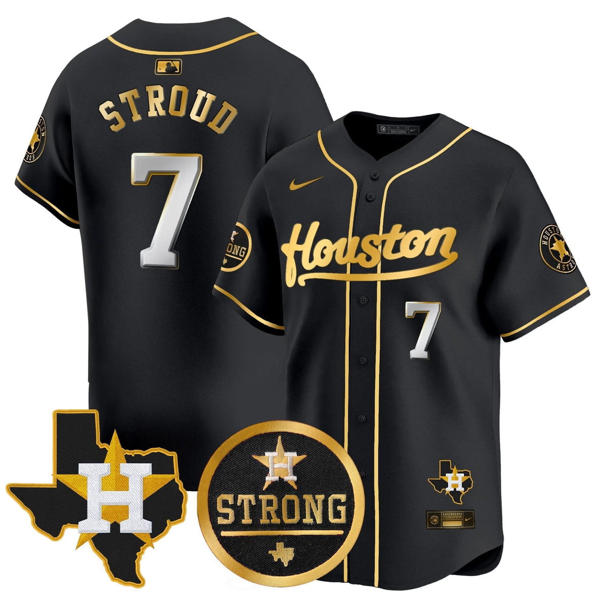 Houston Astros Houston Strong Patch Vapor Premier Limited Jersey - Stitched-Cuztomshoes