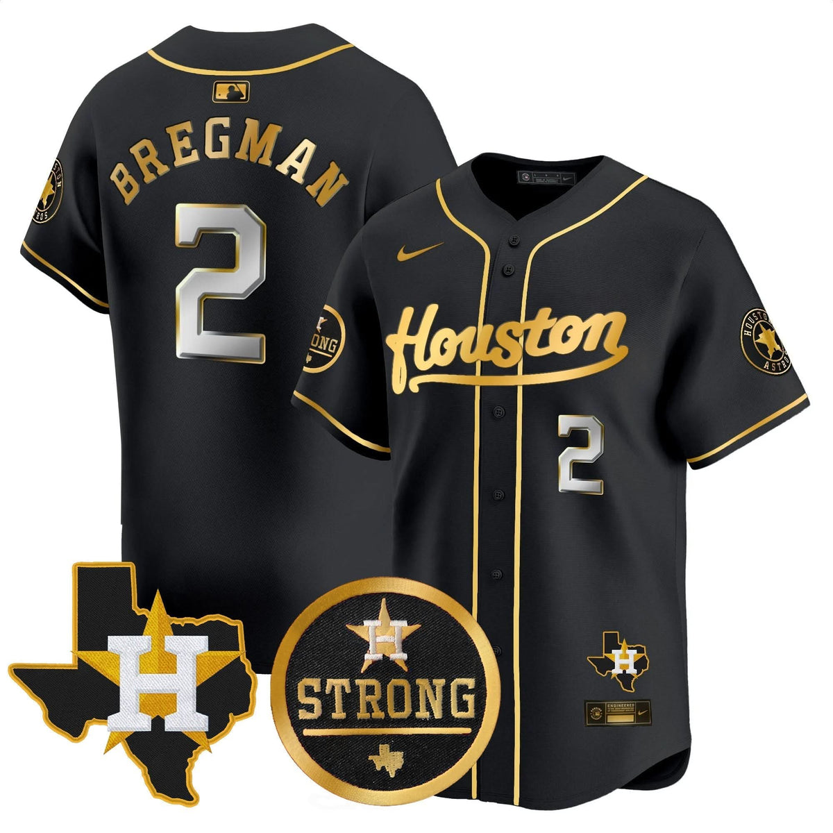 Houston Astros Houston Strong Patch Vapor Premier Limited Jersey - Stitched-Cuztomshoes