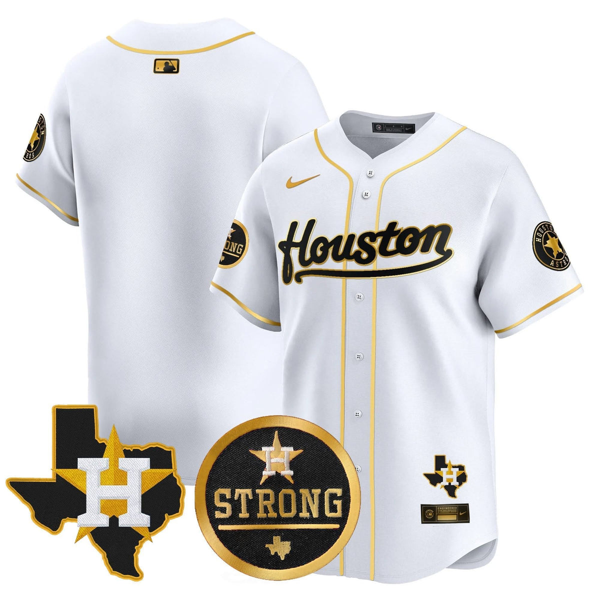 Houston Astros Houston Strong Patch Vapor Premier Limited Jersey - Stitched-Cuztomshoes