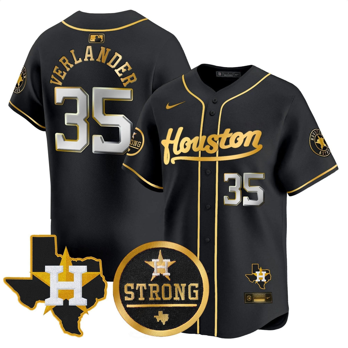 Houston Astros Houston Strong Patch Vapor Premier Limited Jersey - Stitched-Cuztomshoes