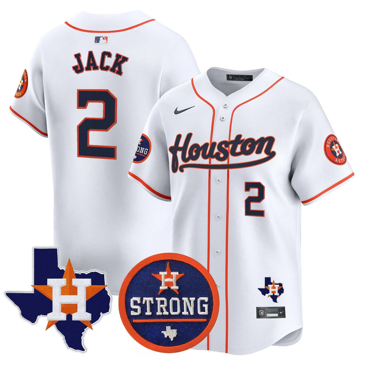Houston Astros Houston Strong Patch Vapor Premier Limited Jersey - Stitched-Cuztomshoes