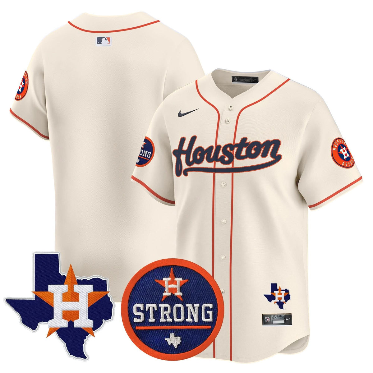 Houston Astros Houston Strong Patch Vapor Premier Limited Jersey - Stitched-Cuztomshoes