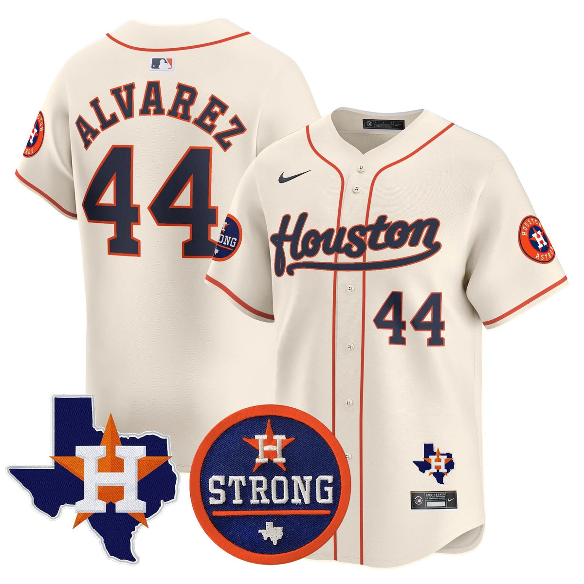Houston Astros Houston Strong Patch Vapor Premier Limited Jersey - Stitched-Cuztomshoes