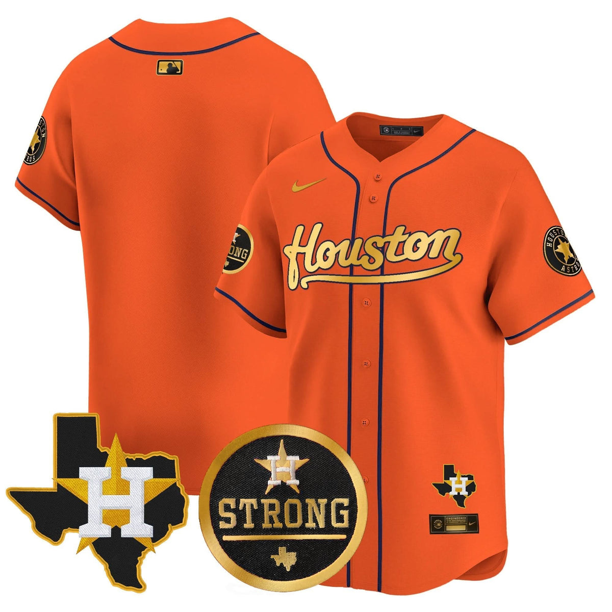 Houston Astros Houston Strong Patch Vapor Premier Limited Jersey - Stitched-Cuztomshoes
