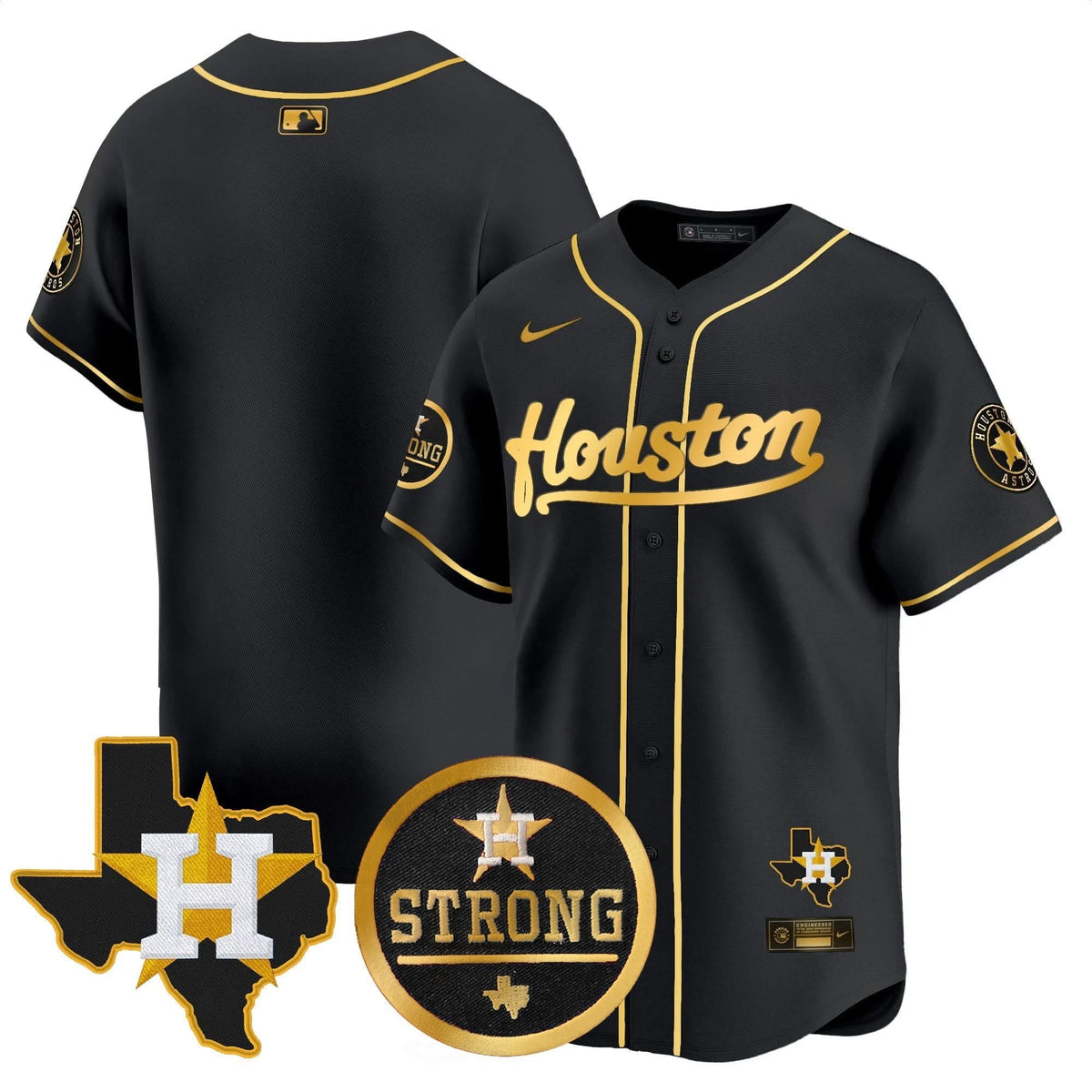 Houston Astros Houston Strong Patch Vapor Premier Limited Jersey - Stitched-Cuztomshoes