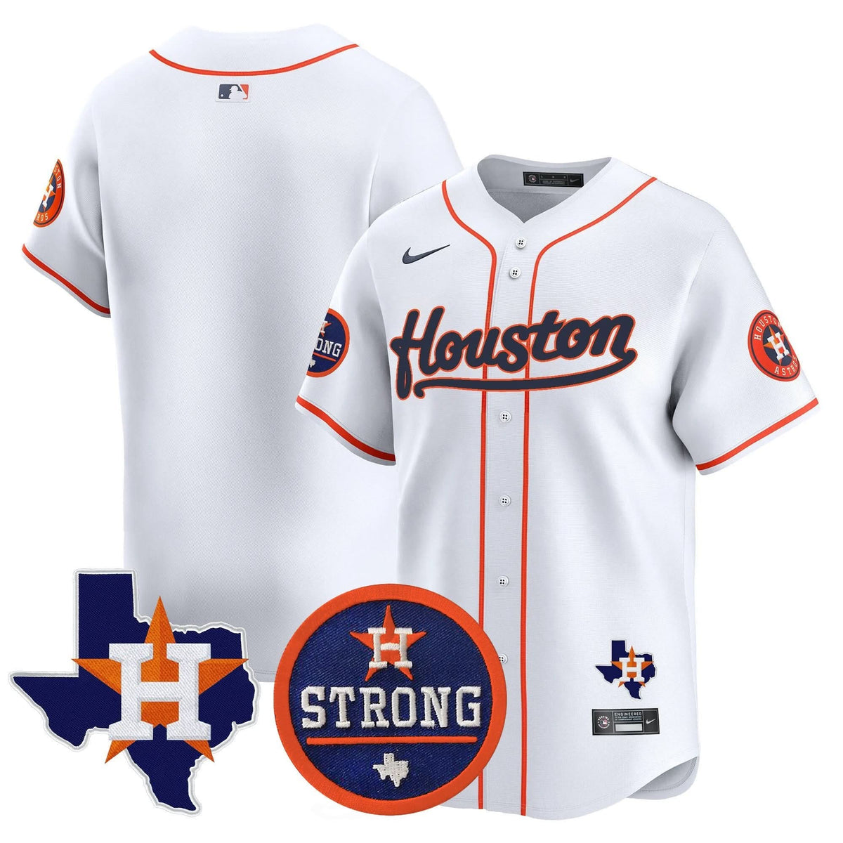 Houston Astros Houston Strong Patch Vapor Premier Limited Jersey - Stitched-Cuztomshoes