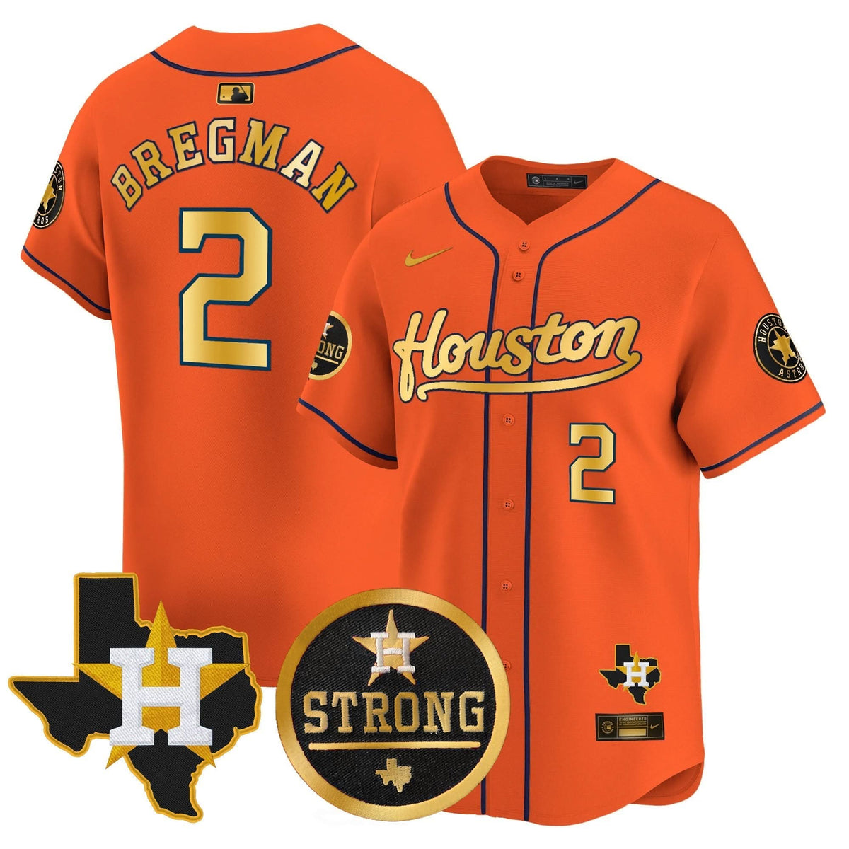 Houston Astros Houston Strong Patch Vapor Premier Limited Jersey - Stitched-Cuztomshoes