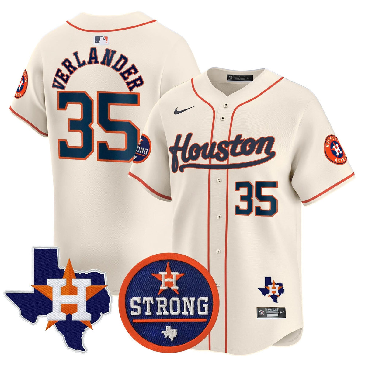 Houston Astros Houston Strong Patch Vapor Premier Limited Jersey - Stitched-Cuztomshoes