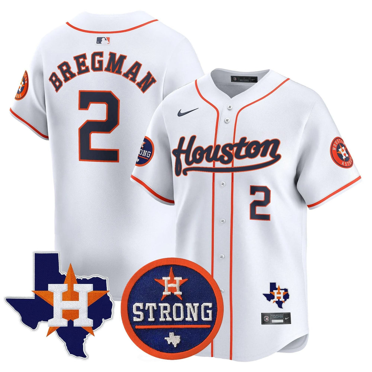 Houston Astros Houston Strong Patch Vapor Premier Limited Jersey - Stitched-Cuztomshoes