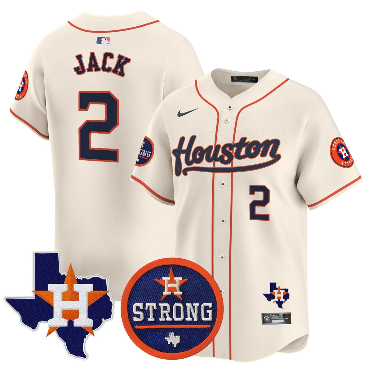 Houston Astros Houston Strong Patch Vapor Premier Limited Jersey - Stitched-Cuztomshoes