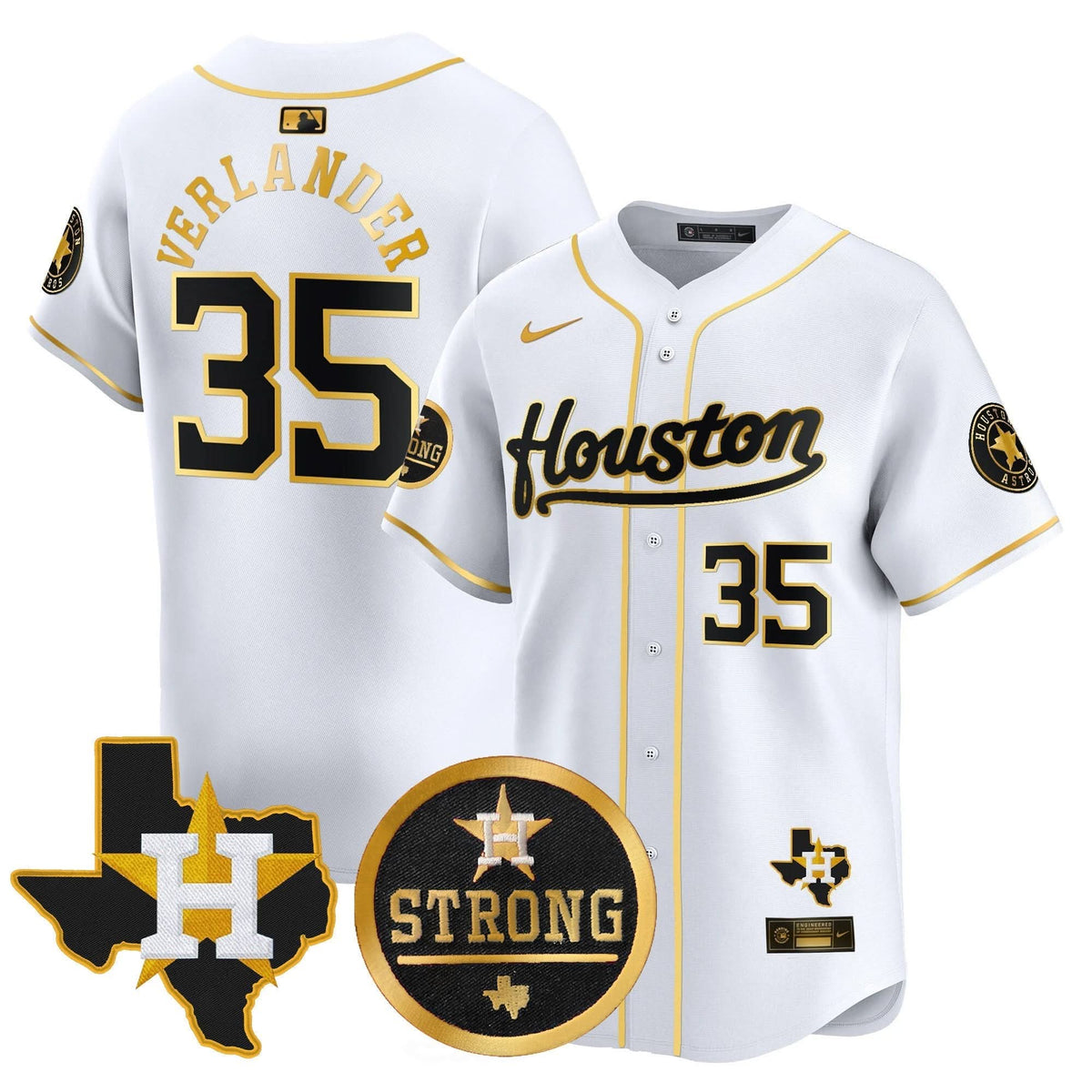 Houston Astros Houston Strong Patch Vapor Premier Limited Jersey - Stitched-Cuztomshoes