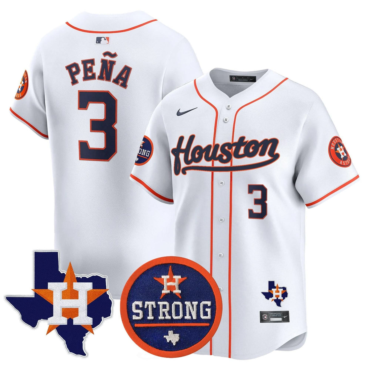 Houston Astros Houston Strong Patch Vapor Premier Limited Jersey - Stitched-Cuztomshoes