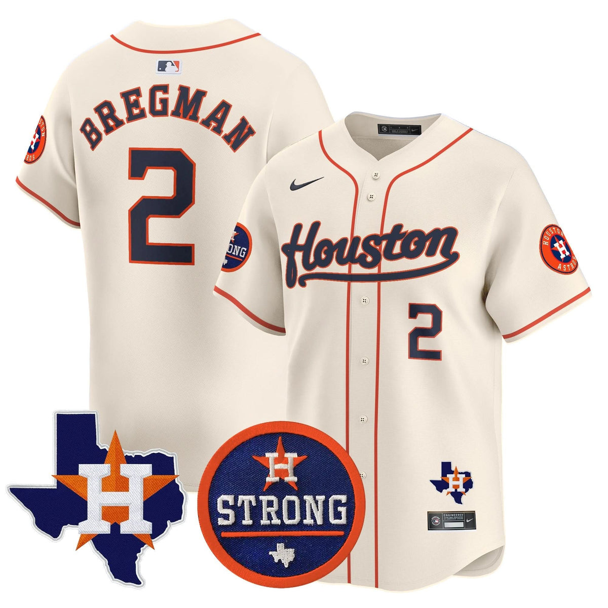 Houston Astros Houston Strong Patch Vapor Premier Limited Jersey - Stitched-Cuztomshoes