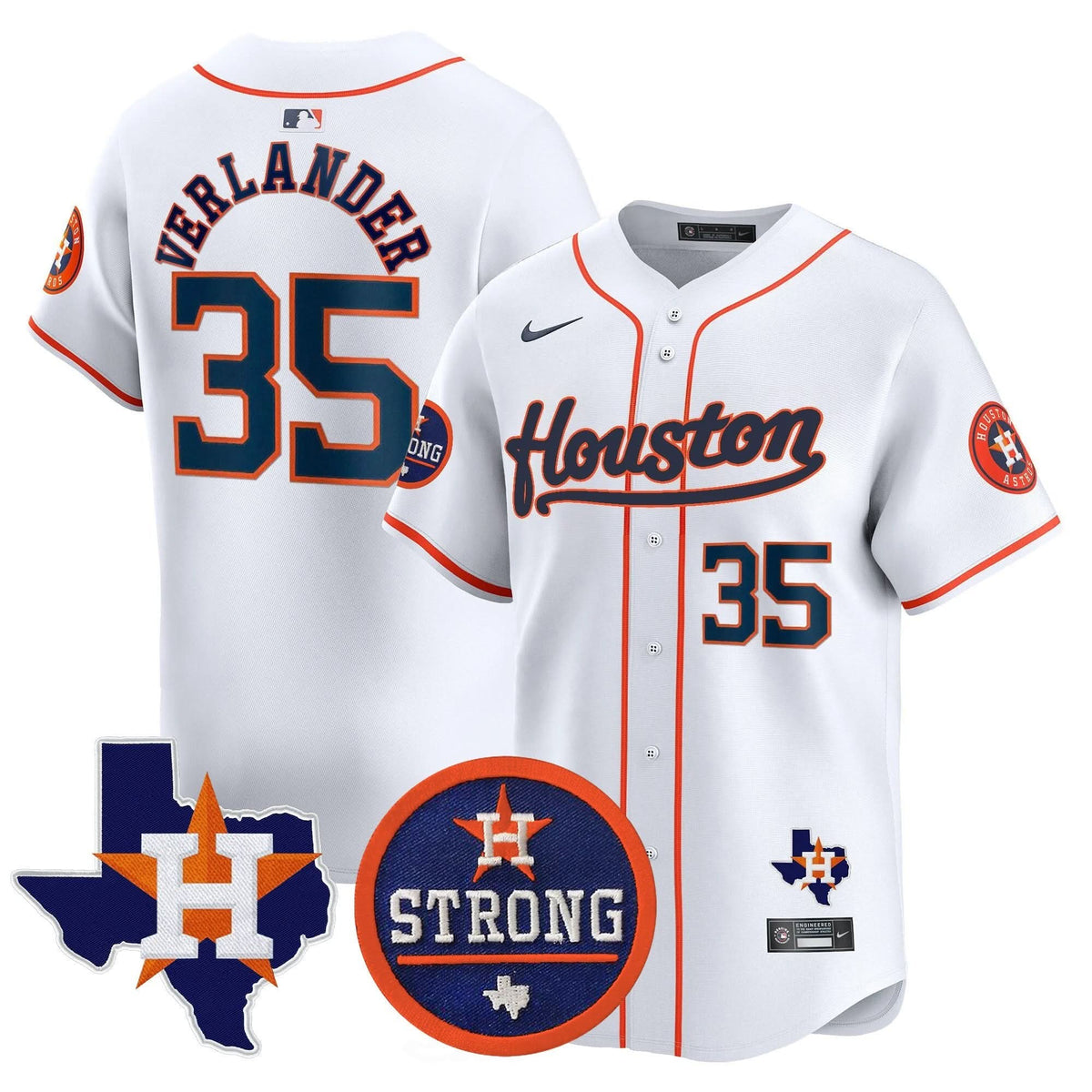 Houston Astros Houston Strong Patch Vapor Premier Limited Jersey - Stitched-Cuztomshoes