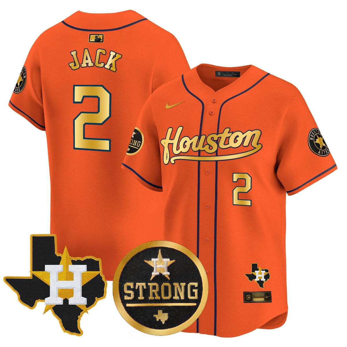 Houston Astros Houston Strong Patch Vapor Premier Limited Jersey - Stitched-Cuztomshoes